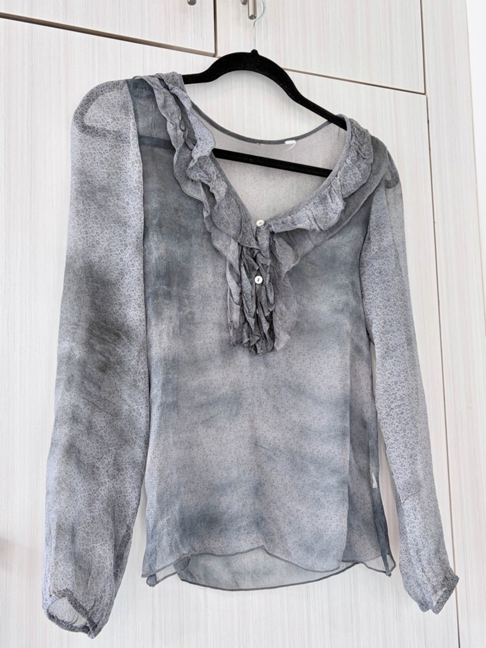 Sheer Ruffle Blouse Free People - Picture 2 of 3
